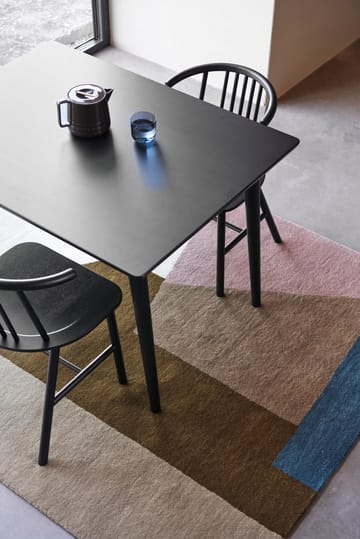 VIOR dining table 90x120 cm - Black lacquered oak - NJRD