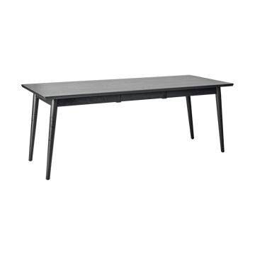 VIOR dining table 90x200 cm - Black lacquered oak - NJRD