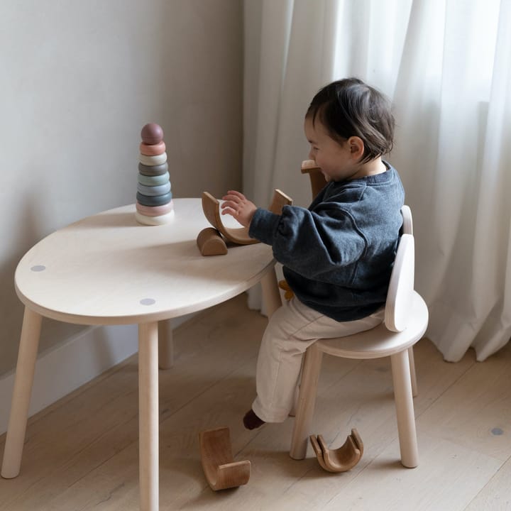 Mouse set children's chair + table - White pigmented - Nofred
