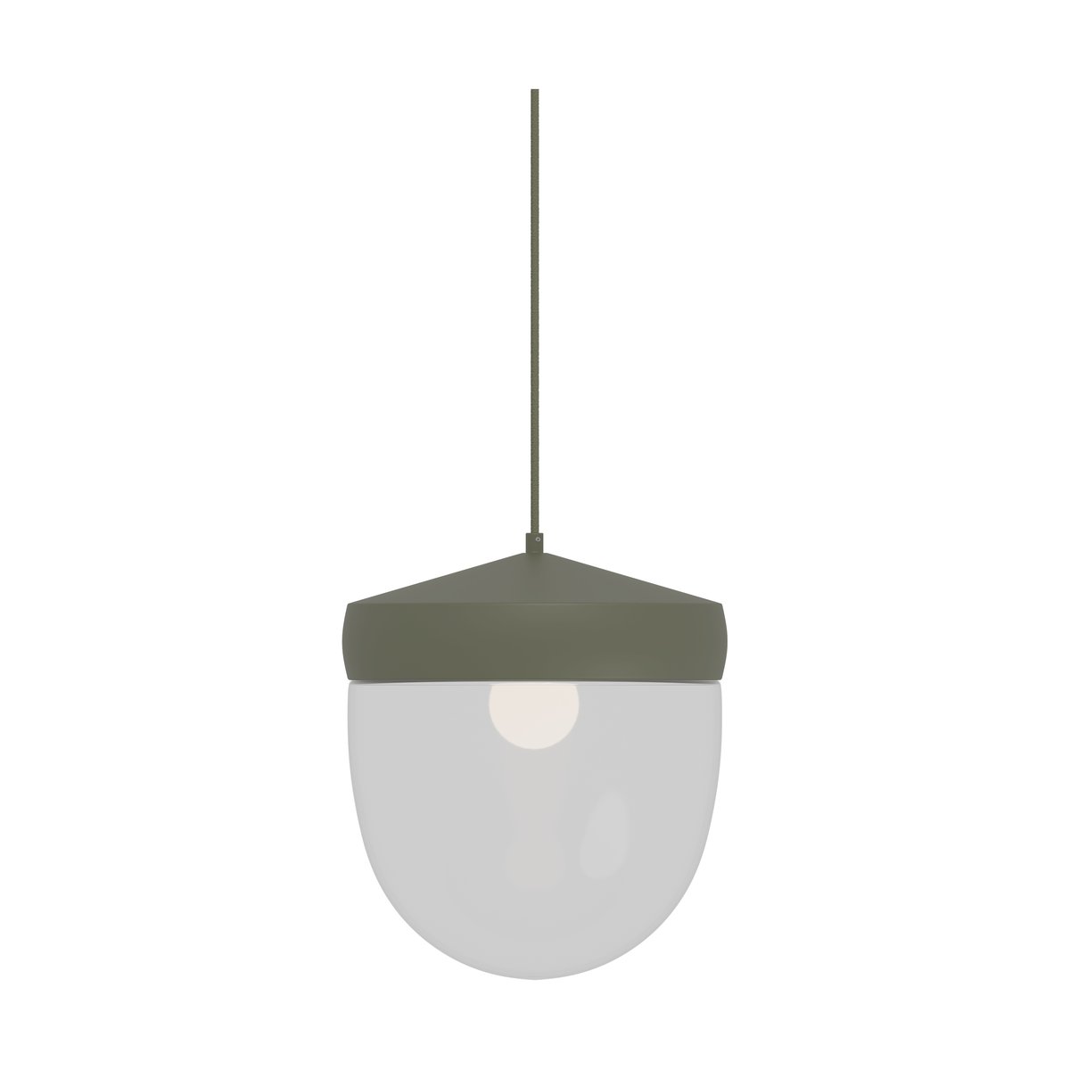 Noon Pan pendant clear 30 cm Olive grey-dark grey