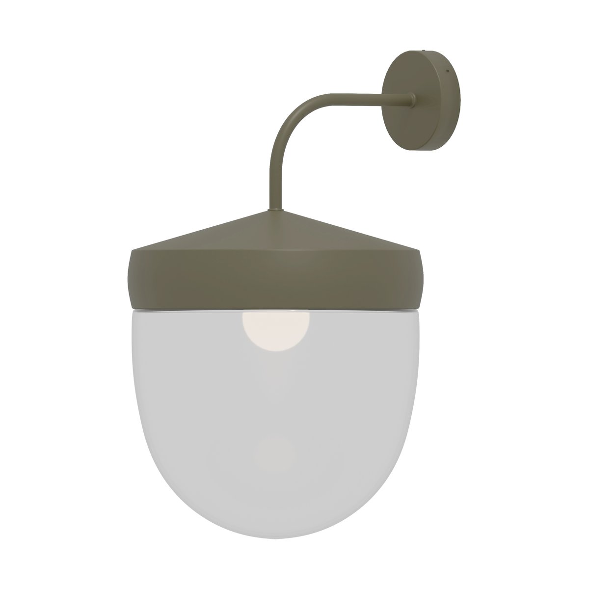 Noon Pan wall lamp clear 30 cm Olive grey