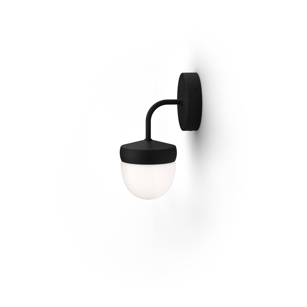 Noon Pan wall lamp frosted 10 cm Black