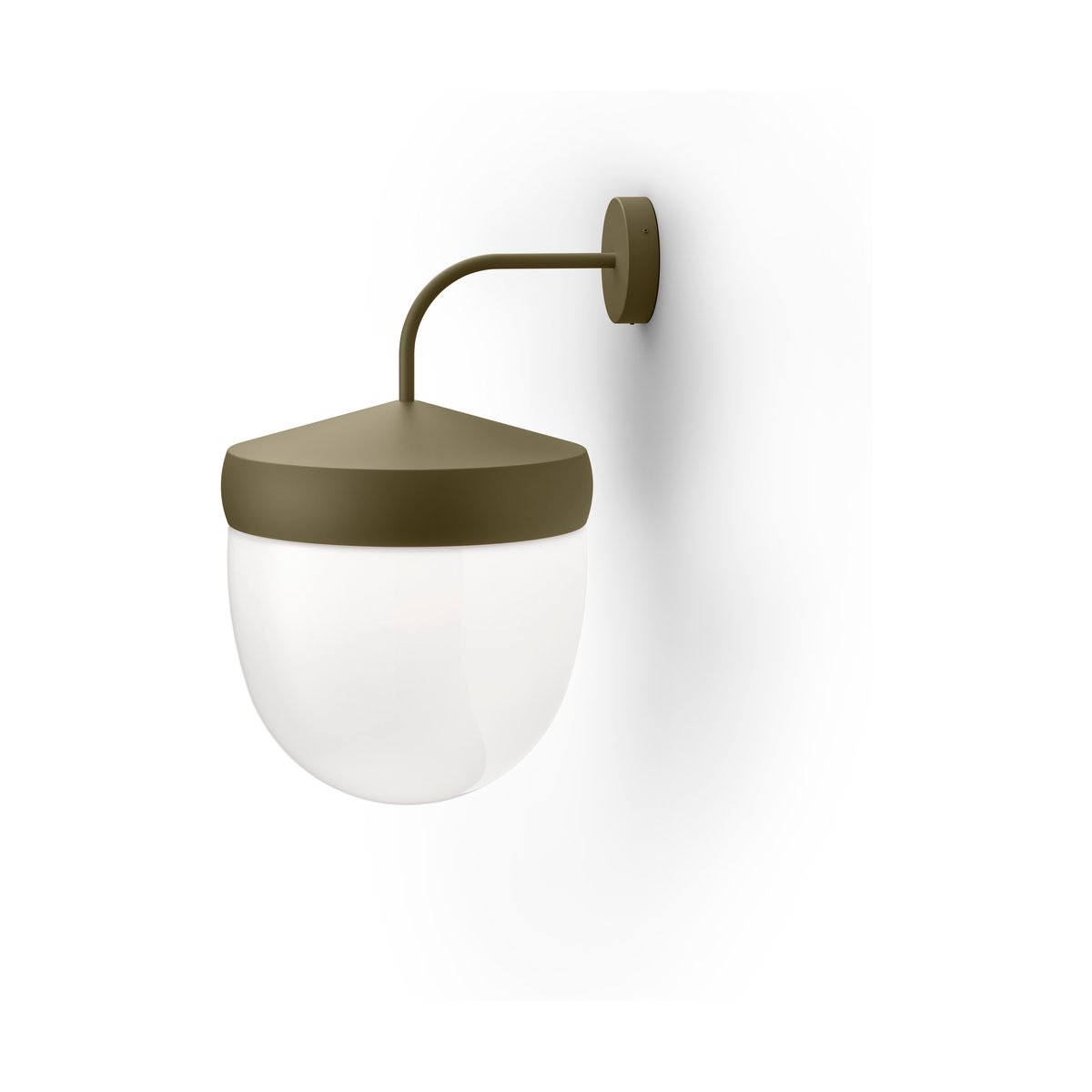 Noon Pan wall lamp frosted 30 cm Olive grey