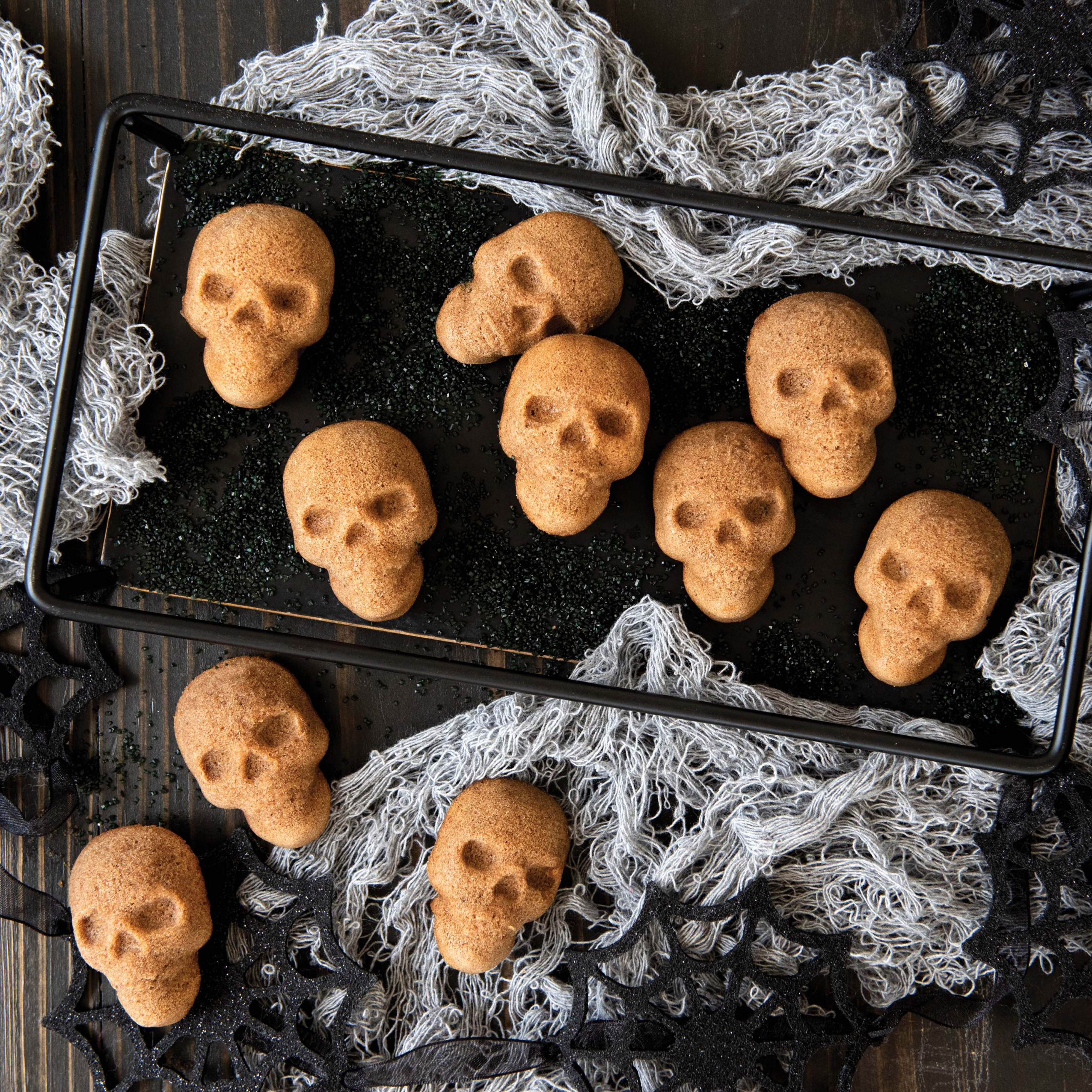 Dark Chocolate Skull Cakes - Nordic Ware