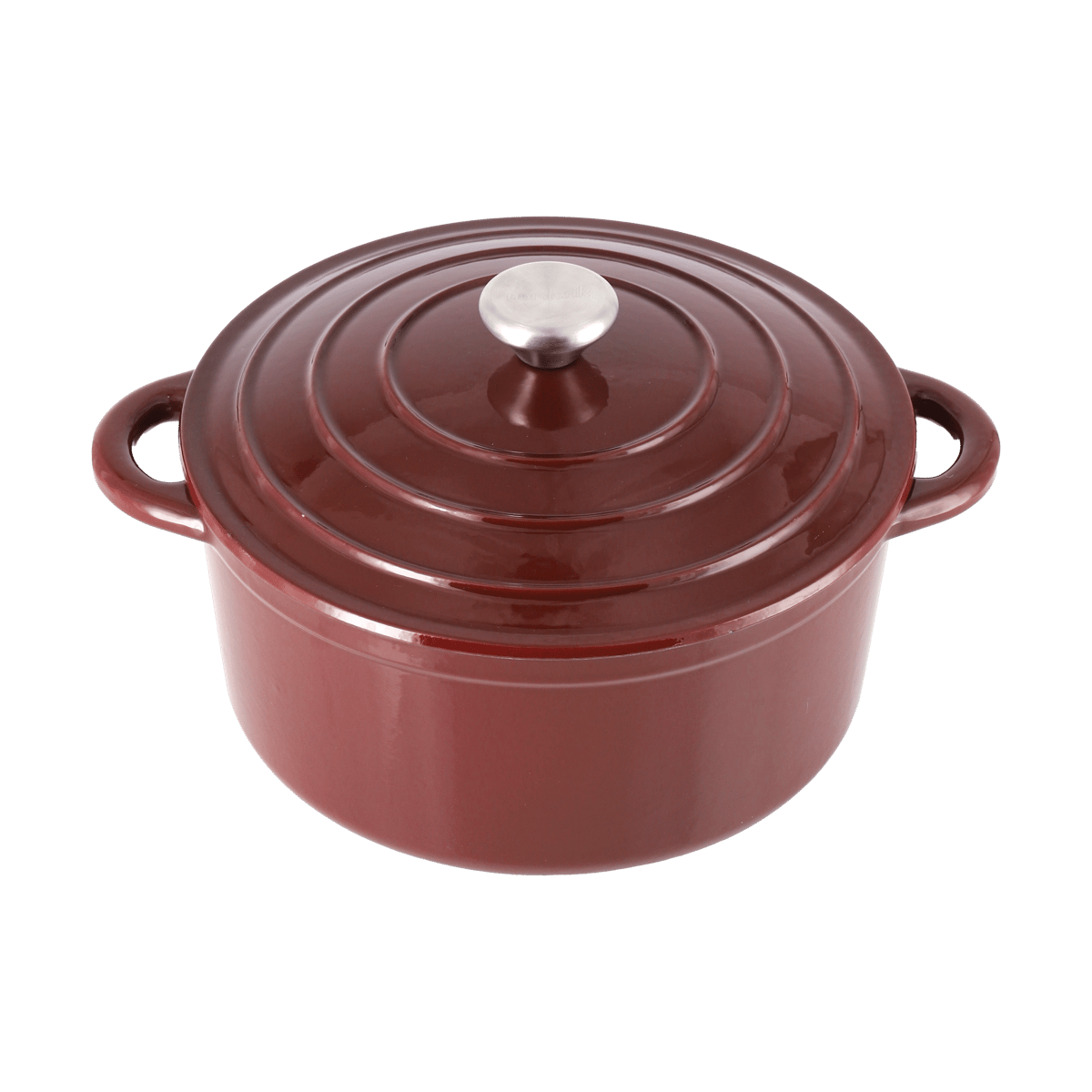 Nordwik Nordwik cast iron pot round 5 l Burgundy