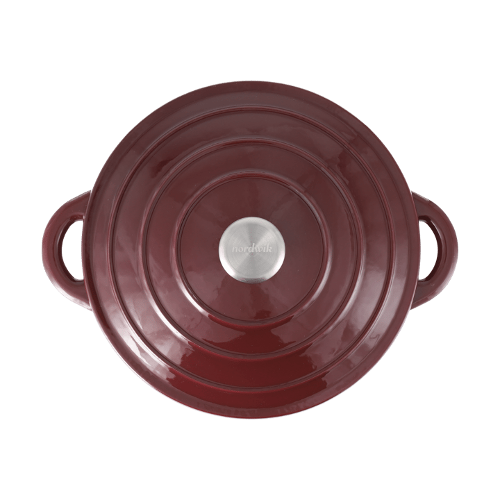 Nordwik cast iron pot round 5 l, Burgundy Nordwik