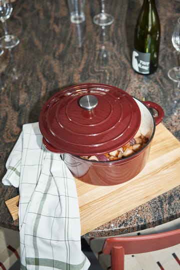 Nordwik cast iron pot round 5 l - Burgundy - Nordwik