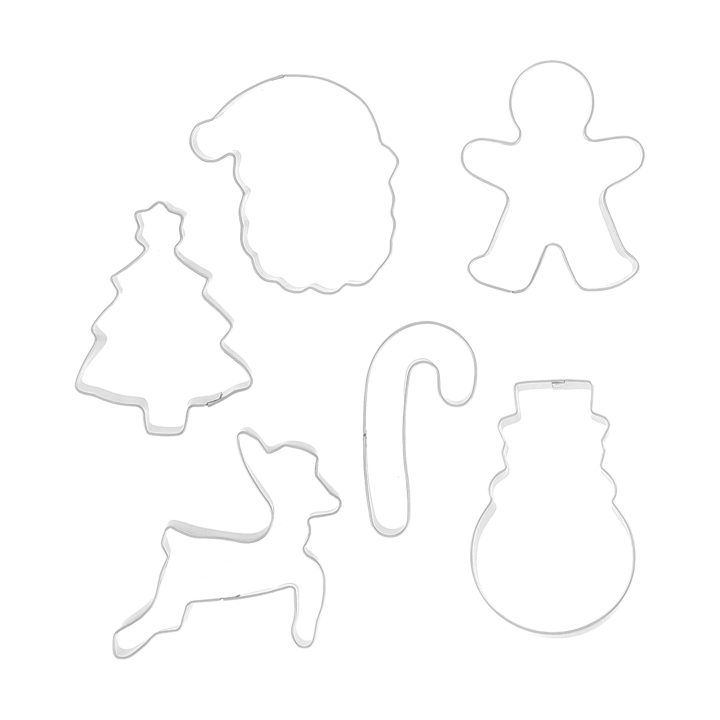 Nordwik gingerbread cutter christmas 6 pieces, Stainless steel Nordwik