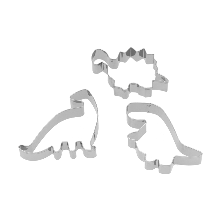 Nordwik gingerbread cutter dinosaur 3-piece set, Stainless steel Nordwik