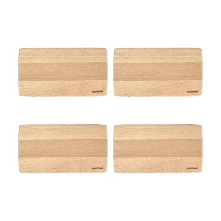 Nordwik sandwich tray beech 4-pack - 20x11x0.8cm - Nordwik