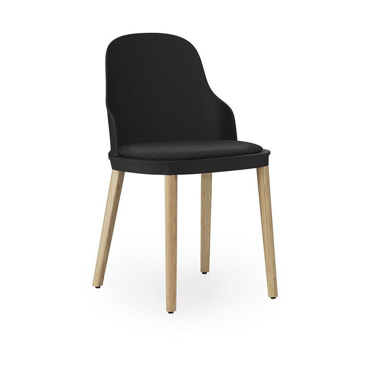 Normann Copenhagen Allez chair with cushion and oak legs Black