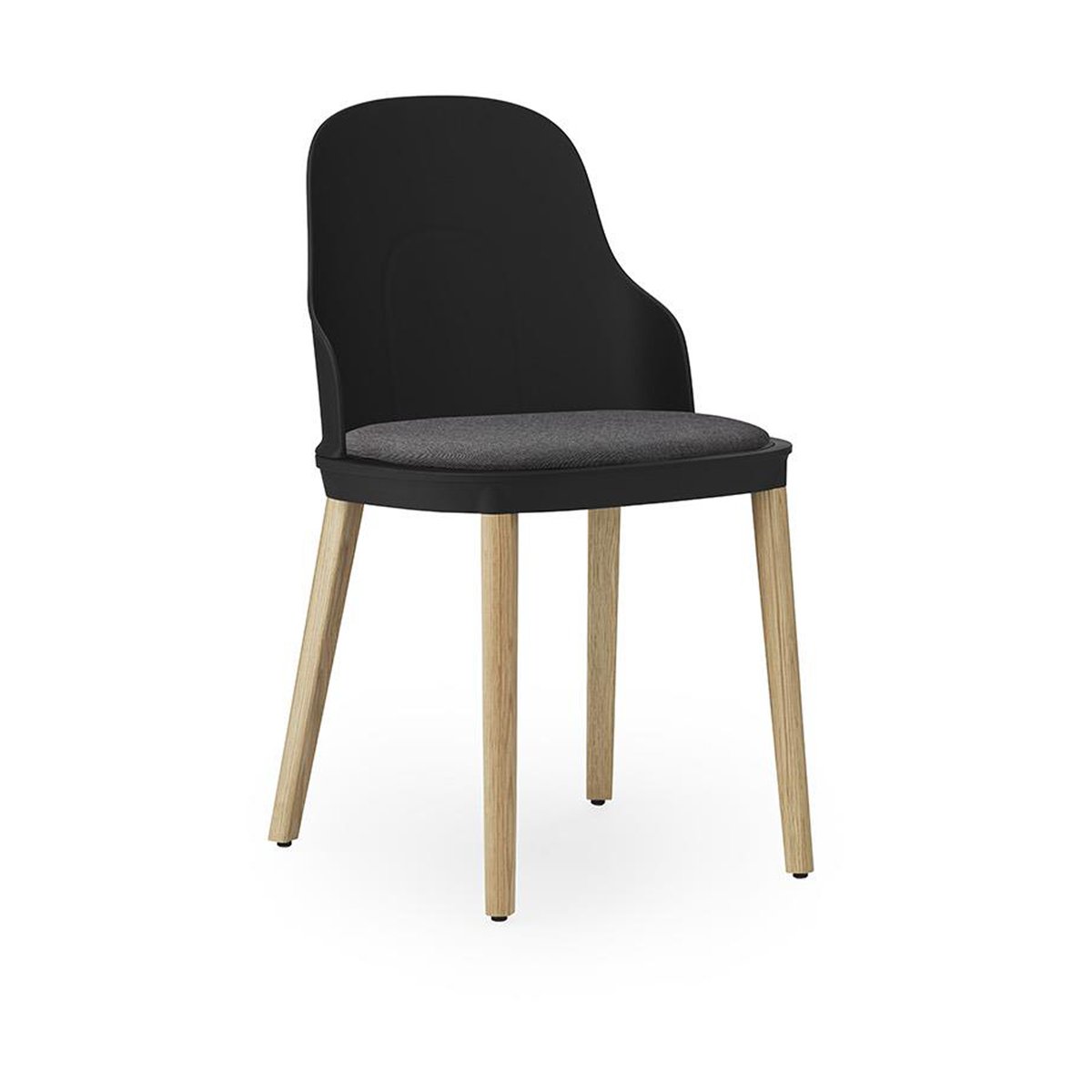 Normann Copenhagen Allez chair with cushion and oak legs Black