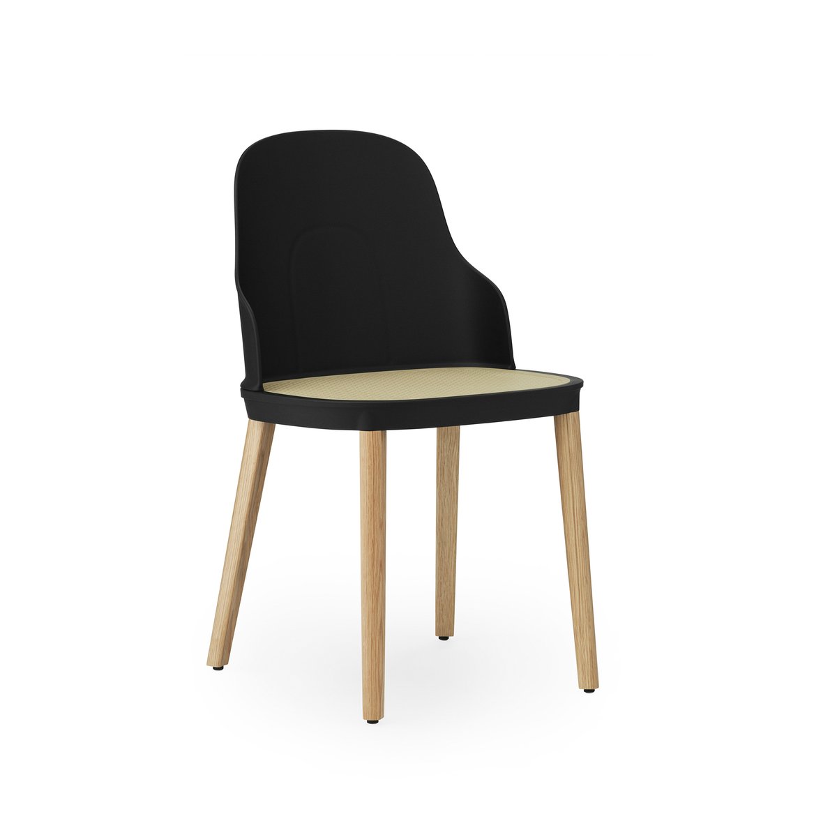 Normann Copenhagen Allez moulded wicker chair Black-oak