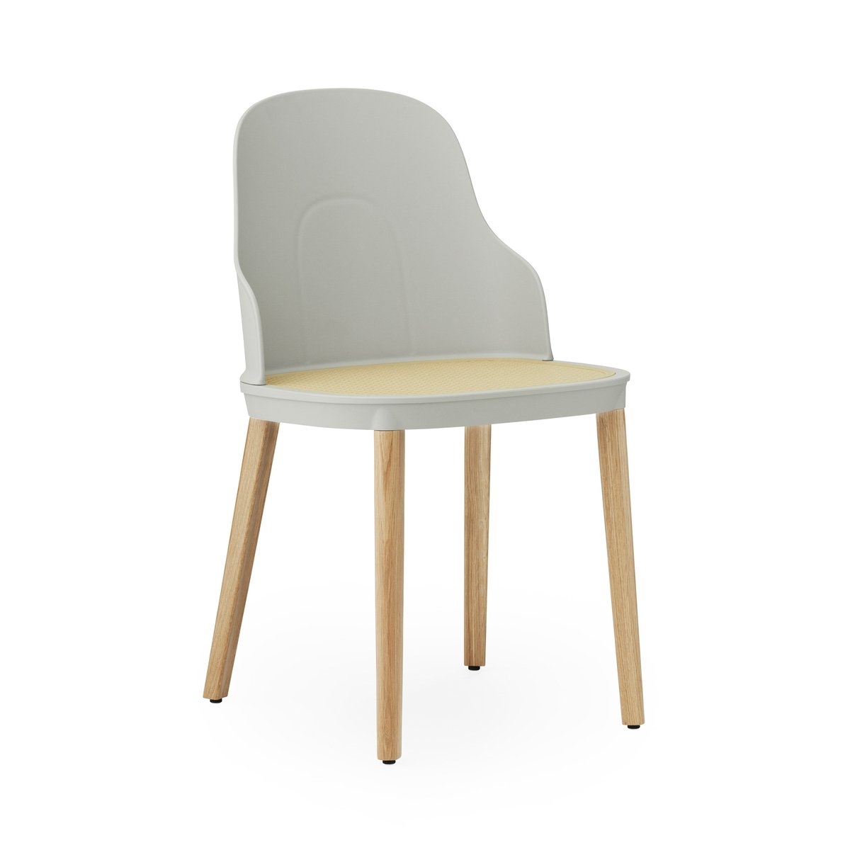 Normann Copenhagen Allez moulded wicker chair Warm Grey-oak