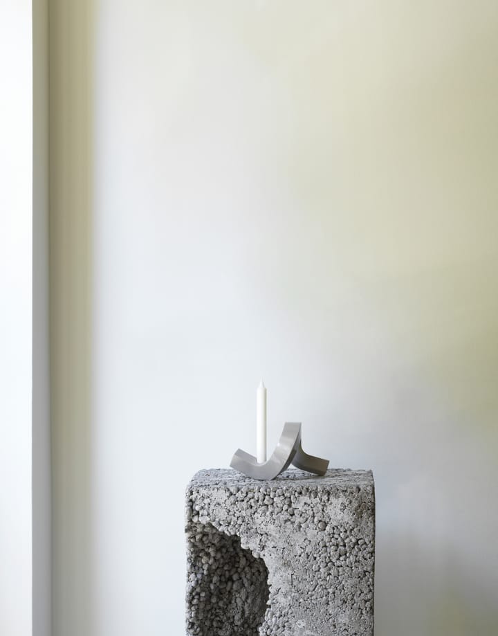 Crooked candle holder 1, Warm grey Normann Copenhagen