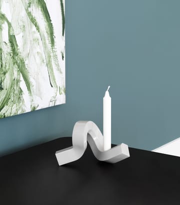 Crooked candle holder 1 - Warm grey - Normann Copenhagen