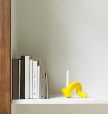 Crooked candle holder 1 - Yellow - Normann Copenhagen