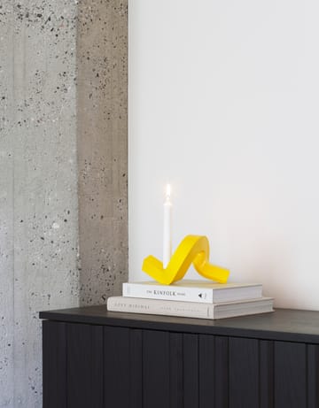 Crooked candle holder 1 - Yellow - Normann Copenhagen