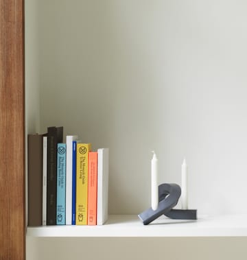 Crooked candle holder 2 - Grey - Normann Copenhagen