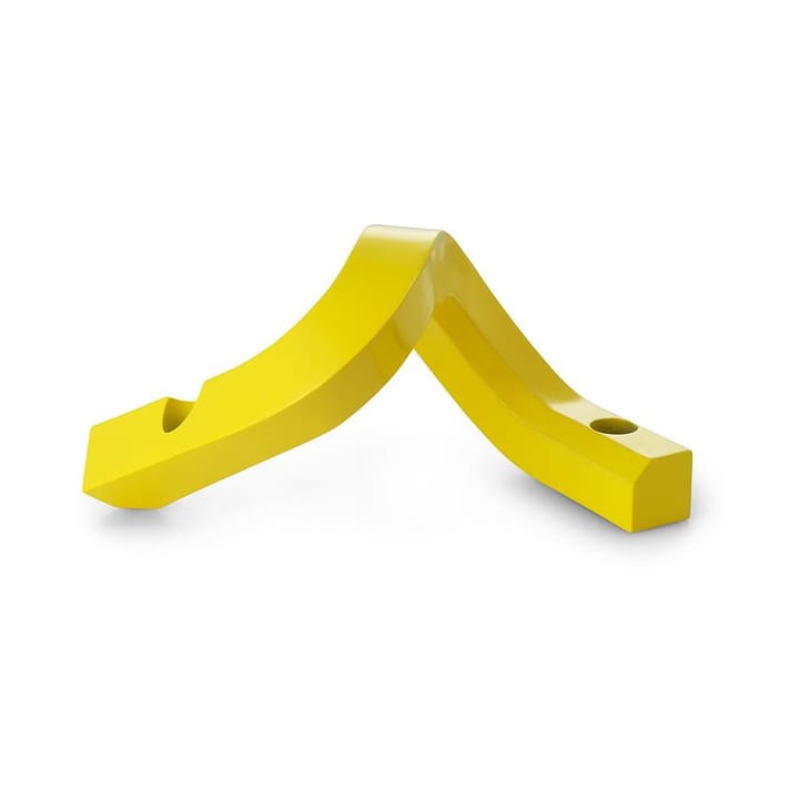 Crooked candle holder 2, Yellow Normann Copenhagen