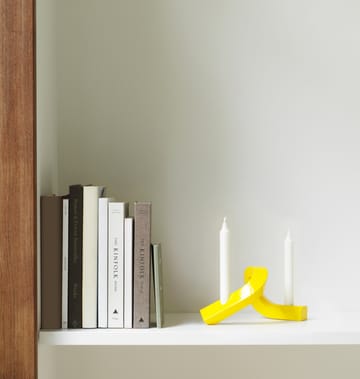 Crooked candle holder 2 - Yellow - Normann Copenhagen