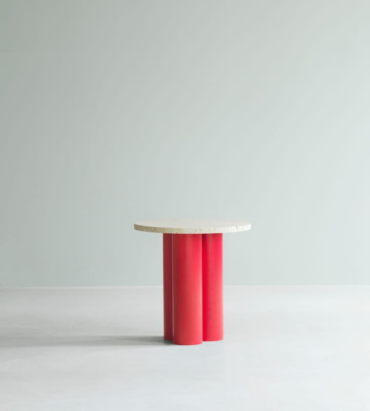 Dit side table Ø40 cm - Travertine Light-bright red - Normann Copenhagen