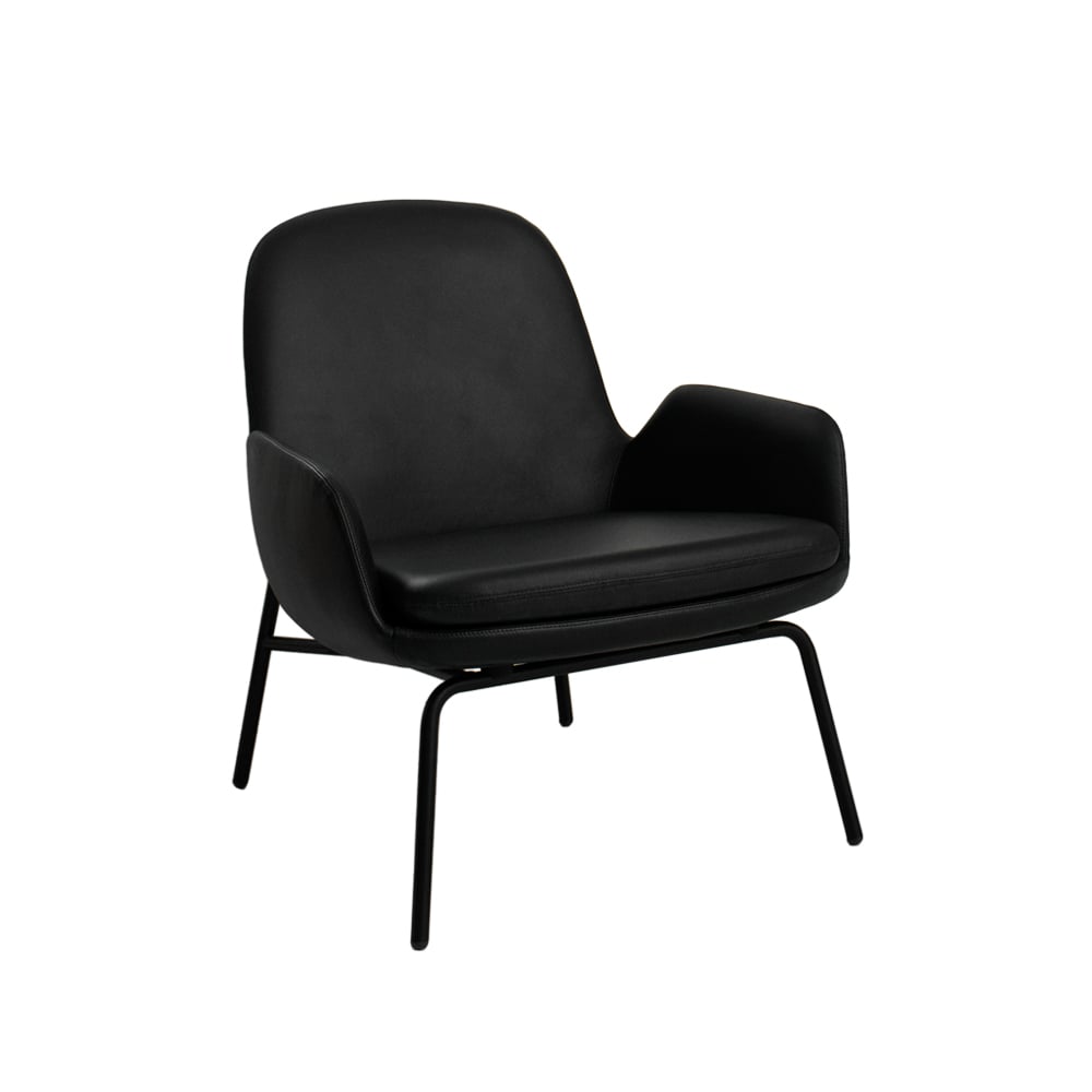 Normann Copenhagen Era Low lounge chair Leather tango black