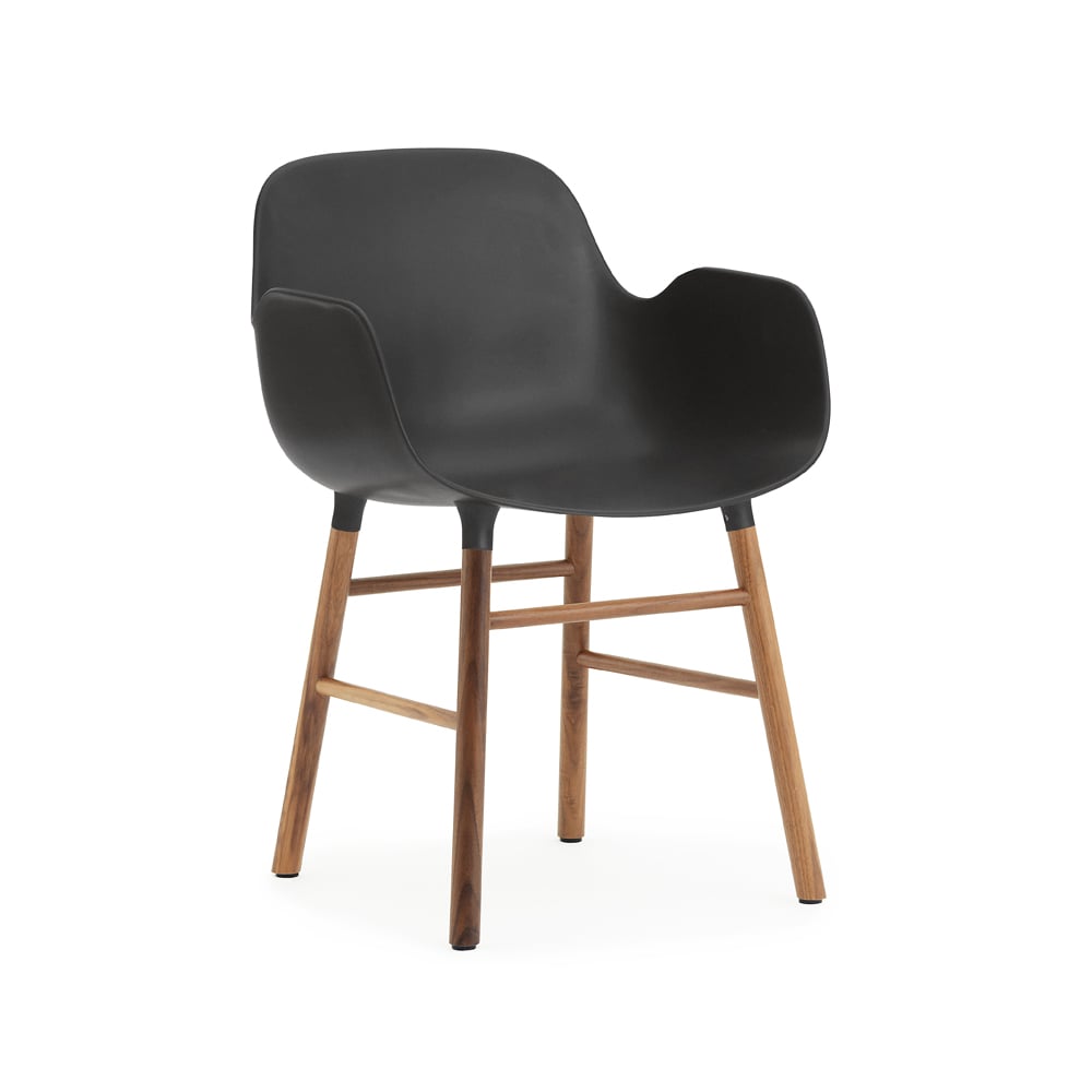 Normann Copenhagen Form armchair Black, walnut legs