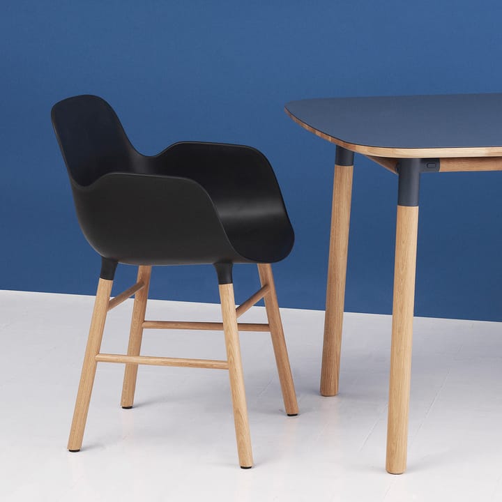 Form armchair, Black, walnut legs Normann Copenhagen