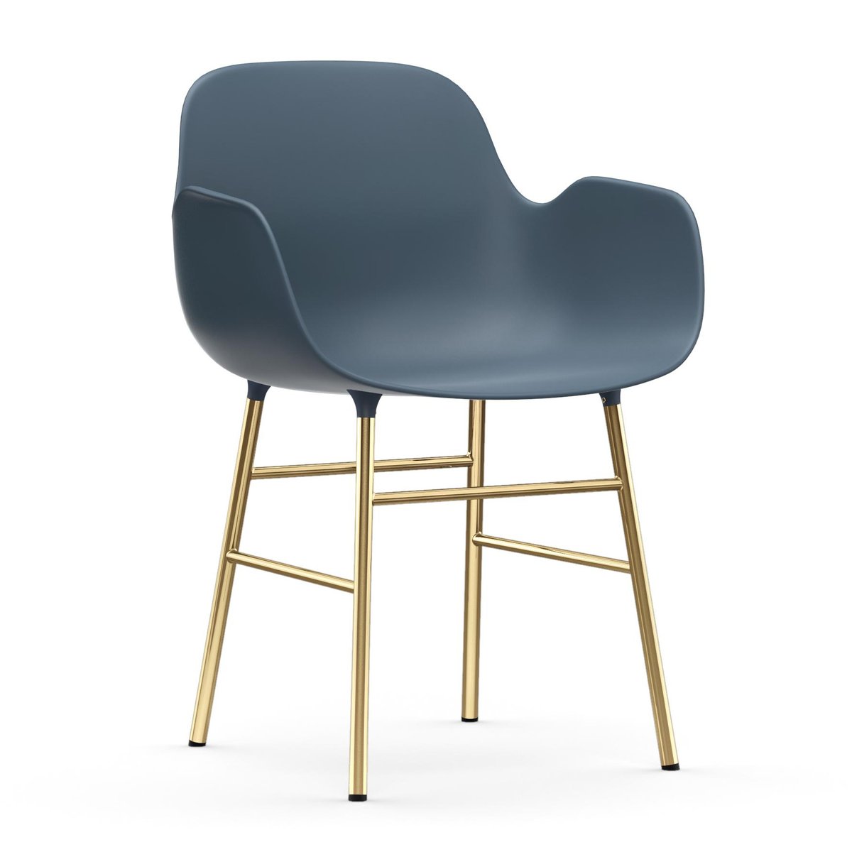 Normann Copenhagen Form armchair bronze legs Blue