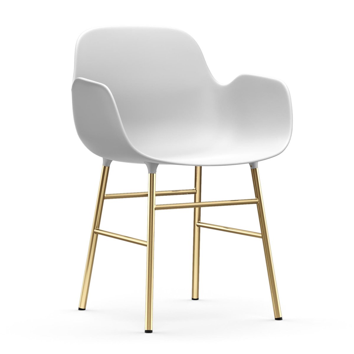 Normann Copenhagen Form armchair bronze legs White