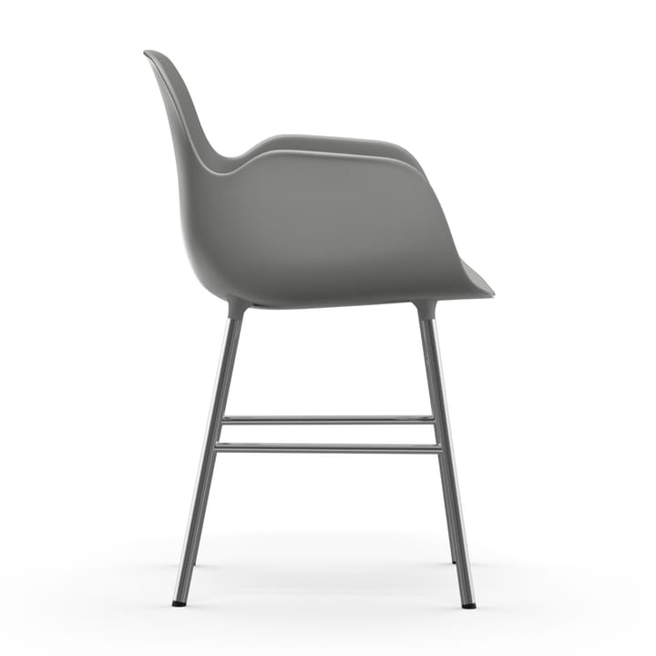 Form armchair chromed legs, Grey Normann Copenhagen