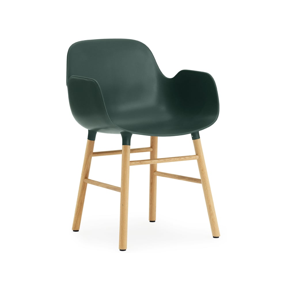 Normann Copenhagen Form armchair Green, oak legs