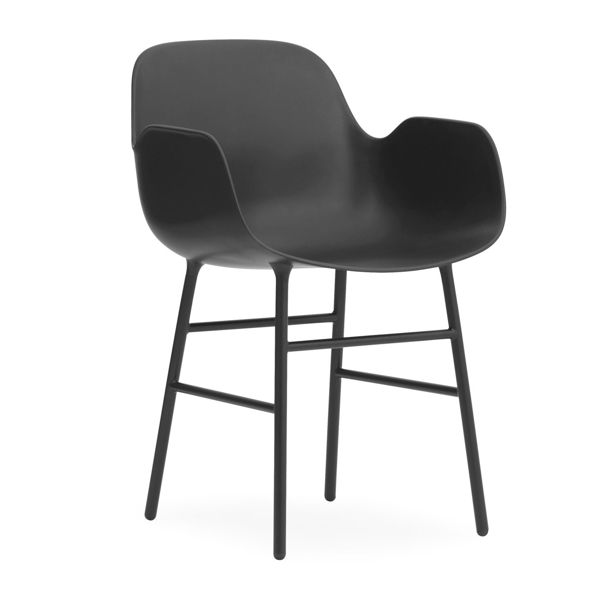 Normann Copenhagen Form armchair metal legs Black