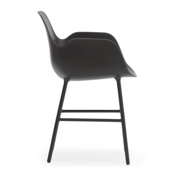 Form armchair metal legs - Black - Normann Copenhagen