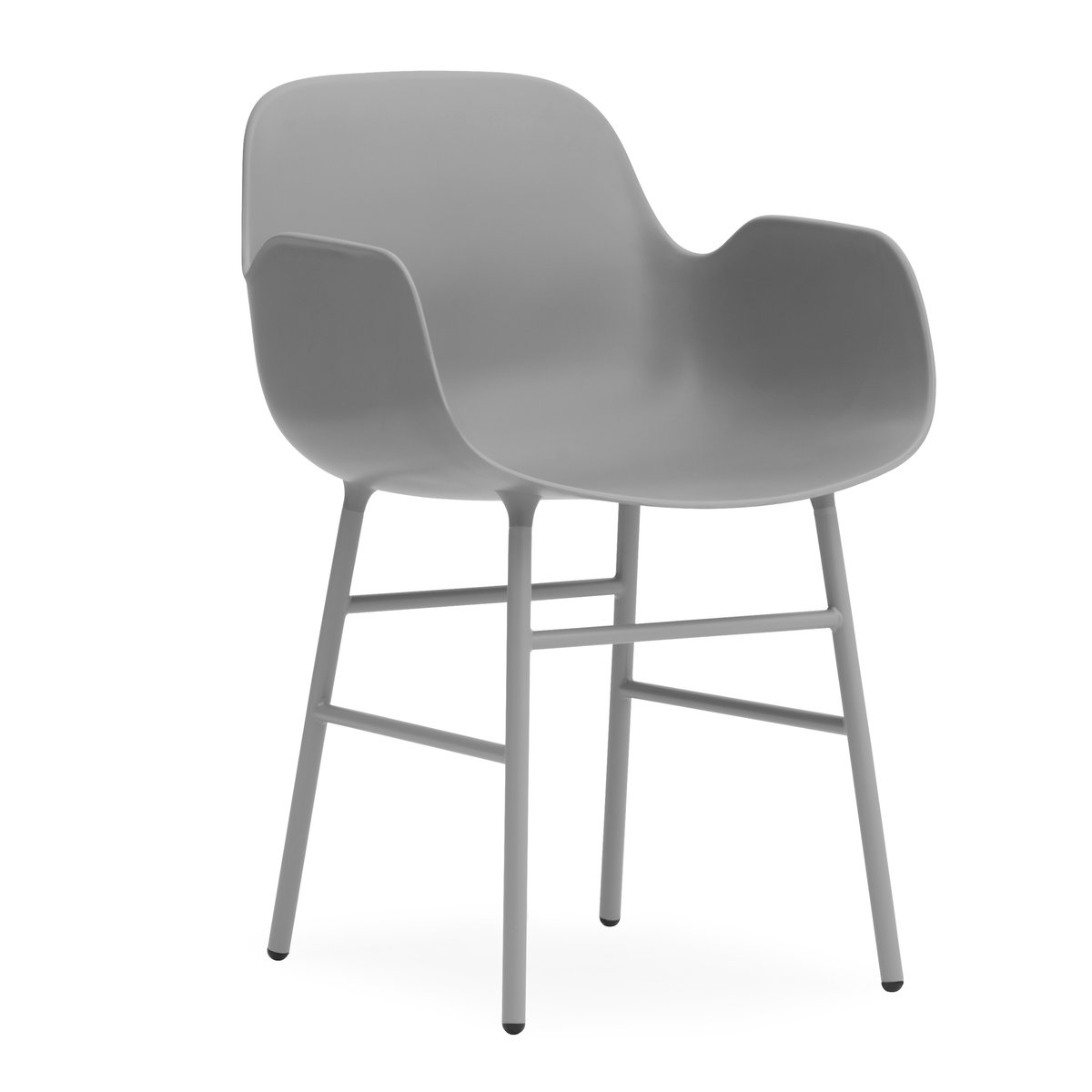 Normann Copenhagen Form armchair metal legs Grey