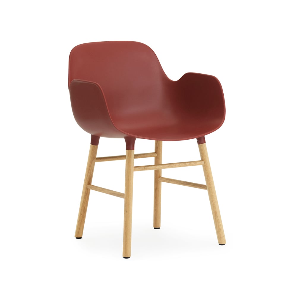 Normann Copenhagen Form armchair Red, oak legs