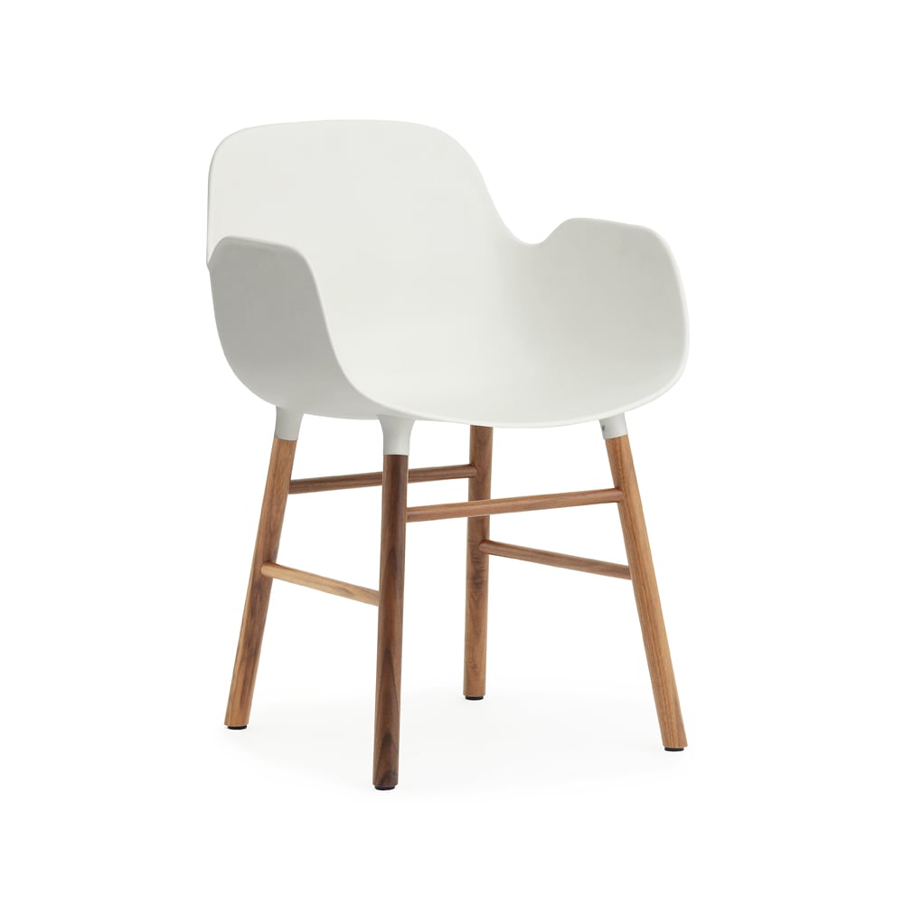 Normann Copenhagen Form armchair White, walnut legs