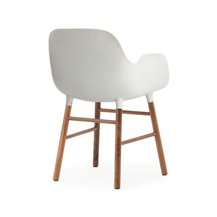 Form armchair, White, walnut legs Normann Copenhagen