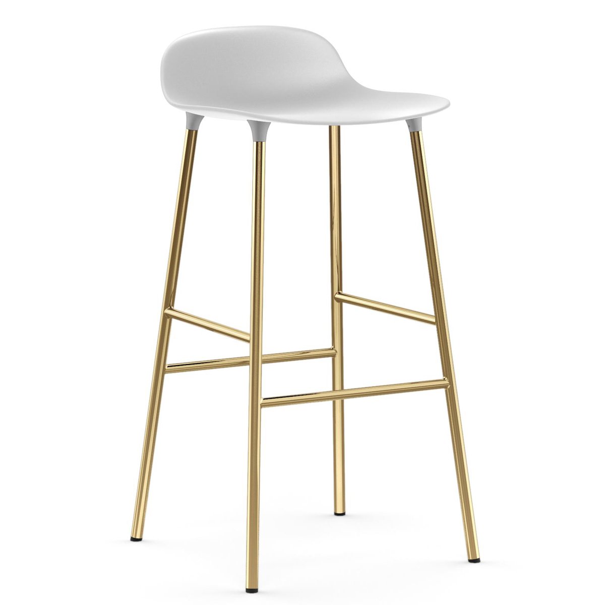 Normann Copenhagen Form barstool bronze lege 75 cm White