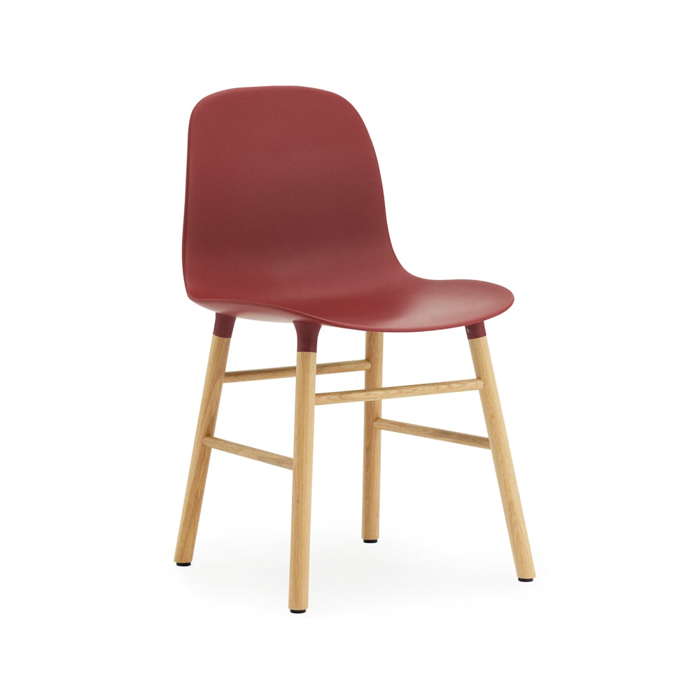 Normann Copenhagen Form Chair Red, oak legs