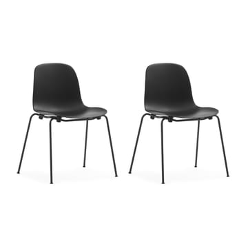 Form Chair stackable chair black legs 2-pack, Black - undefined - Normann Copenhagen