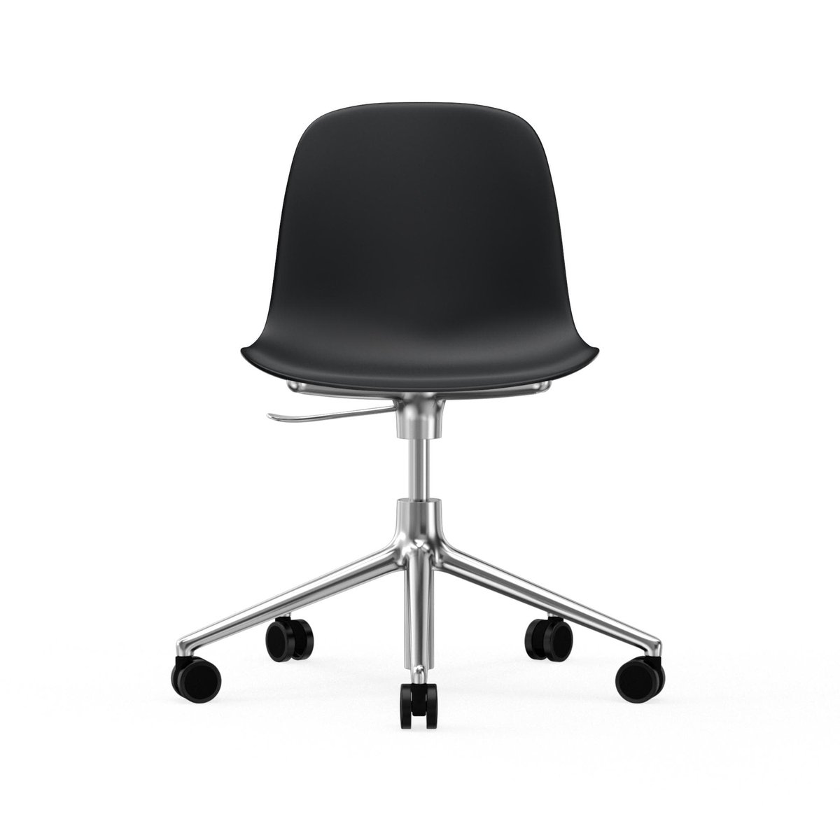 Normann Copenhagen Form swivel chair, 5W office chair Black, aluminium, wheels