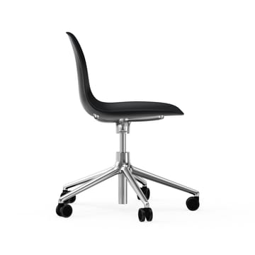 Form swivel chair, 5W office chair - Black, aluminium, wheels - Normann Copenhagen