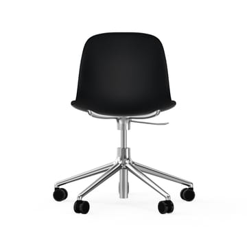 Form swivel chair, 5W office chair - Black, aluminium, wheels - Normann Copenhagen