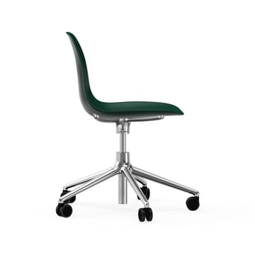 Form swivel chair, 5W office chair - Green, aluminium, wheels - Normann Copenhagen