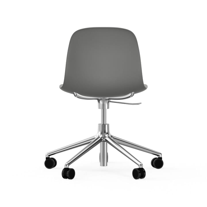 Form swivel chair, 5W office chair, Grey, aluminium, wheels Normann Copenhagen