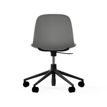 Form swivel chair, 5W office chair - Grey, black aluminium, wheels - Normann Copenhagen