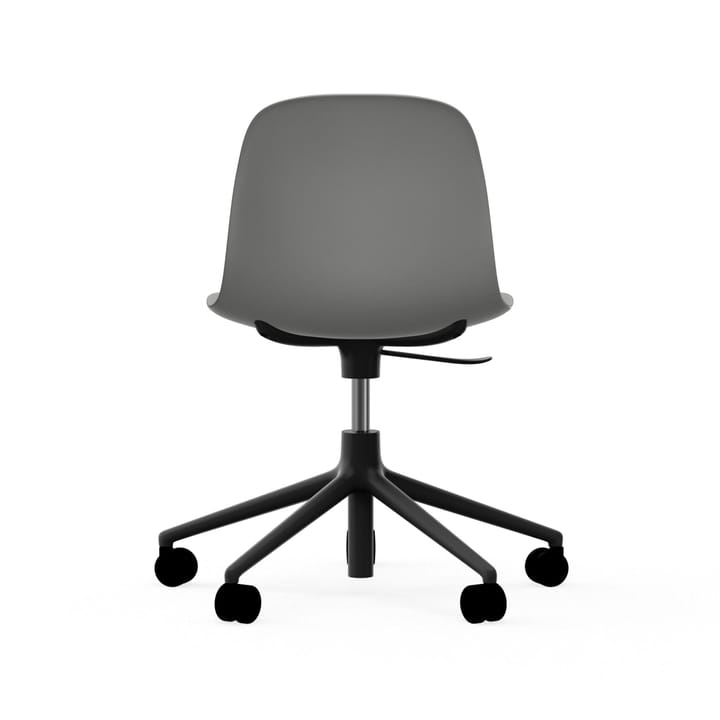 Form swivel chair, 5W office chair, Grey, black aluminium, wheels Normann Copenhagen