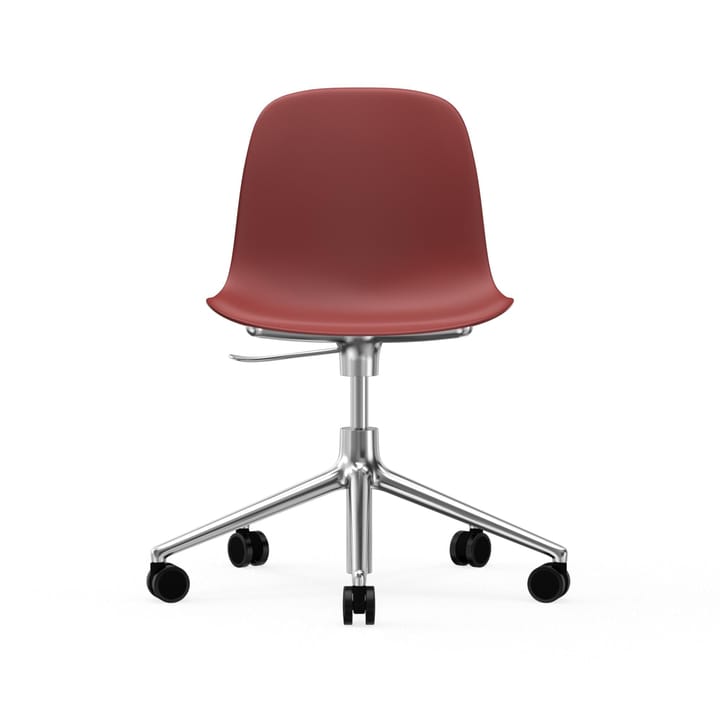 Form swivel chair, 5W office chair, Red, aluminium, wheels Normann Copenhagen